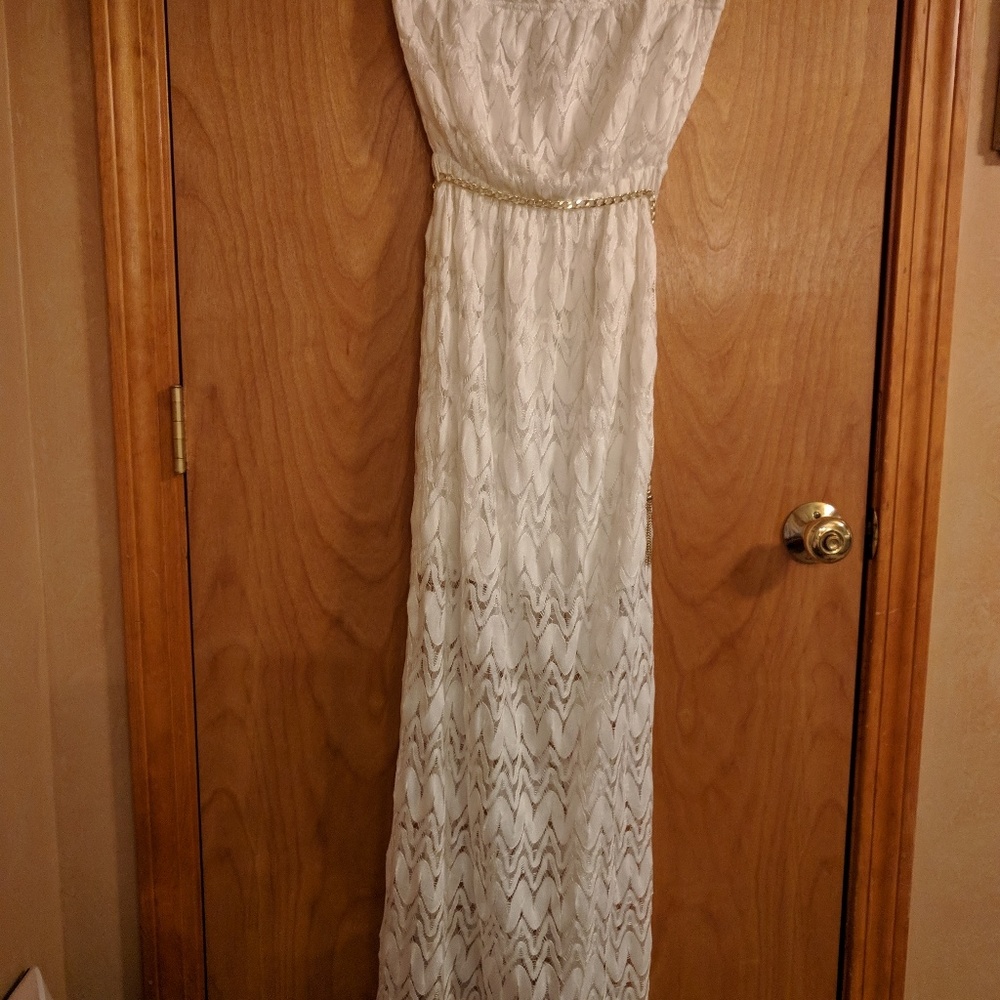 White lace summer dress.